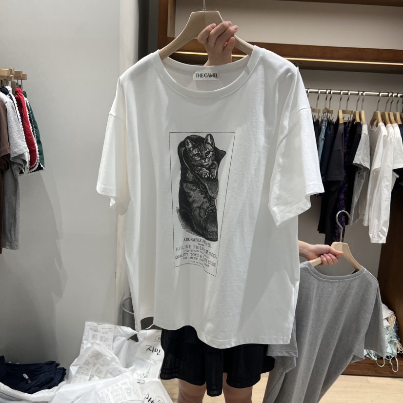 THE CAMEL韓國代購女士新款26春夏T恤the came_l 家T恤圖色3