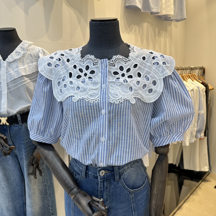 2nd B-S韓國代購女士新品職業26春夏人氣時尚襯衫蕾絲衫2nd B-S襯衫/蕾絲衫圖色1