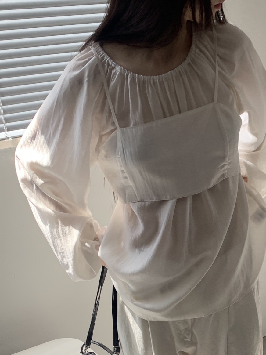 LOGARDEN韓國直郵女士新品熱賣人氣26春夏時尚襯衫蕾絲衫LO GARDEN襯衫/蕾絲衫