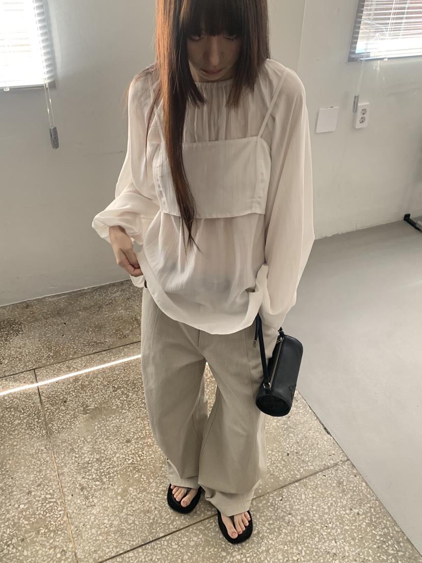 LOGARDEN韓國直郵女士新品熱賣人氣26春夏時尚襯衫蕾絲衫LO GARDEN襯衫/蕾絲衫圖色1