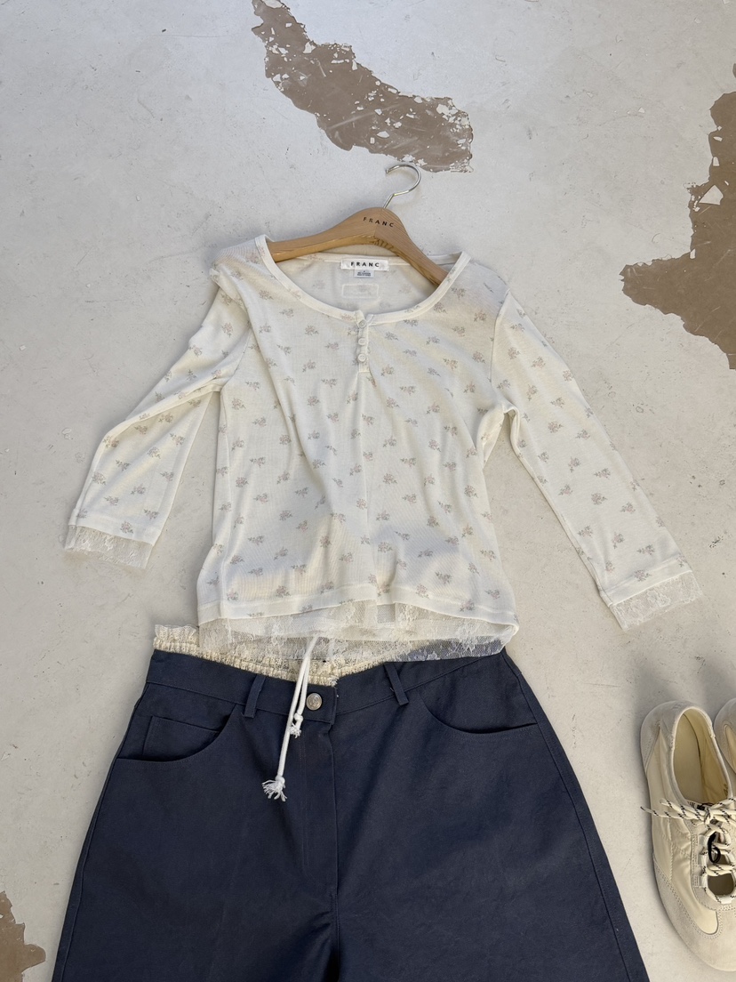 FRANC—L韓國直郵實拍女裝新款休閑職業熱賣推薦26春夏長袖T恤FRANC長袖T恤