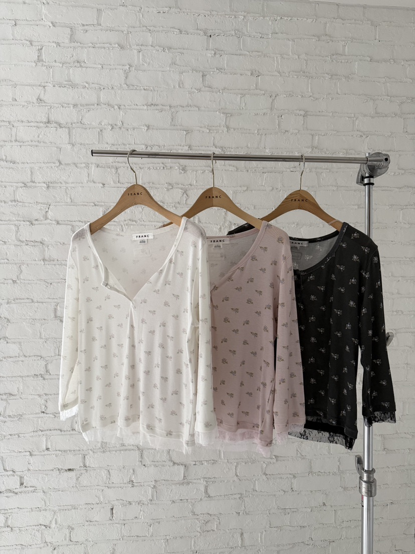 FRANC—L韓國直郵實拍女裝新款休閑職業熱賣推薦26春夏長袖T恤FRANC長袖T恤