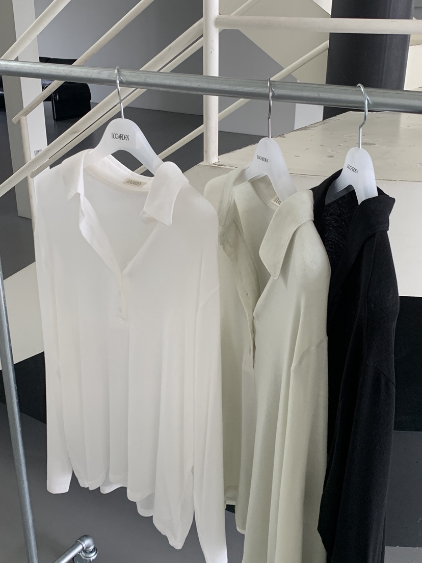 LOGARDEN韓國直郵女士新品職業休閑推薦熱賣時尚26春夏T恤紐扣LO GARDENT恤