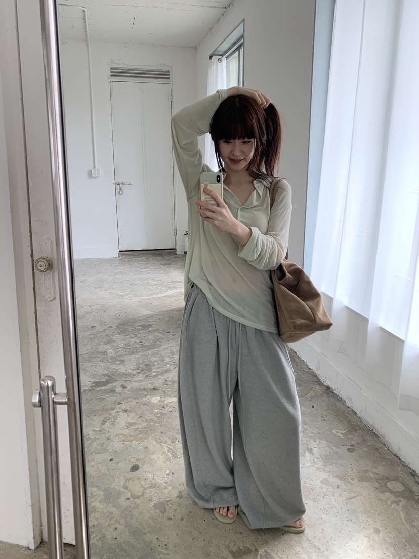 LOGARDEN韓國直郵女士新品職業休閑推薦熱賣時尚26春夏T恤紐扣LO GARDENT恤