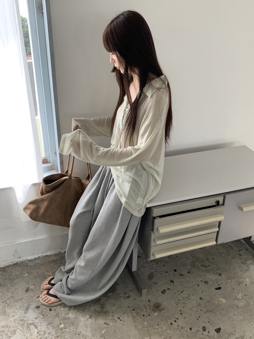 LOGARDEN韓國直郵女士新品職業休閑推薦熱賣時尚26春夏T恤紐扣LO GARDENT恤