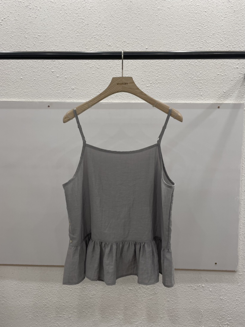 EGGPLANT韓國東大門代購女士新品時尚26春夏吊帶背心荷葉邊EGGPLANT吊帶/背心圖色2