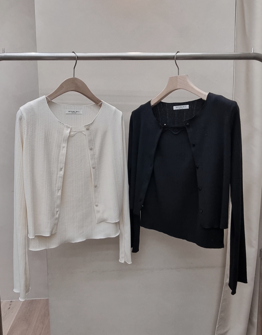 NOTHING韓國代購女士新款休閑推薦26春夏人氣套裝套裝褶皺NOTHING套裝