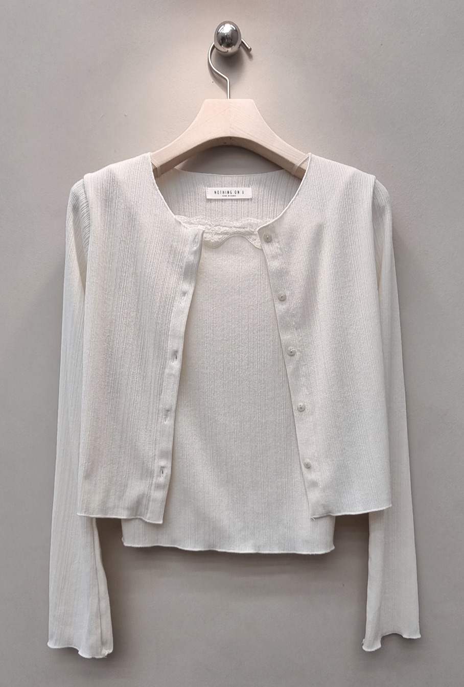 NOTHING韓國代購女士新款休閑推薦26春夏人氣套裝套裝褶皺NOTHING套裝圖色1