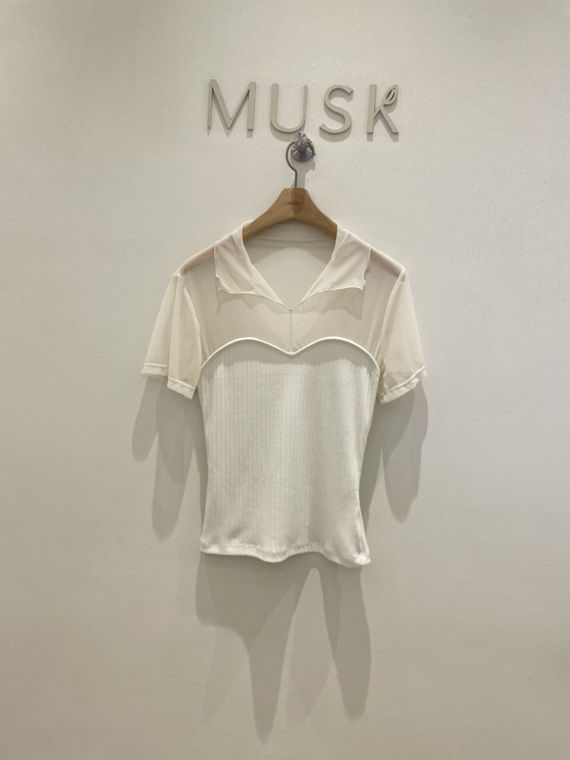 MUSK韓國直郵實拍女士新品人氣26春夏職業熱賣推薦休閑T恤MUSKT恤圖色1