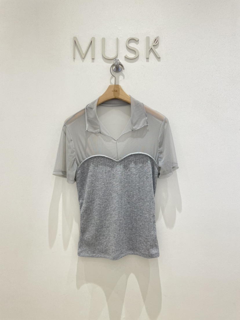 MUSK韓國直郵實拍女士新品人氣26春夏職業熱賣推薦休閑T恤MUSKT恤圖色2