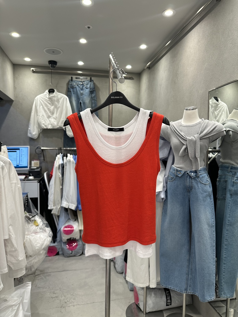 CELEBRITY-A韓國直郵實拍女士新款休閑職業人氣吊帶背心CELEBRITY-A吊帶/背心圖色1