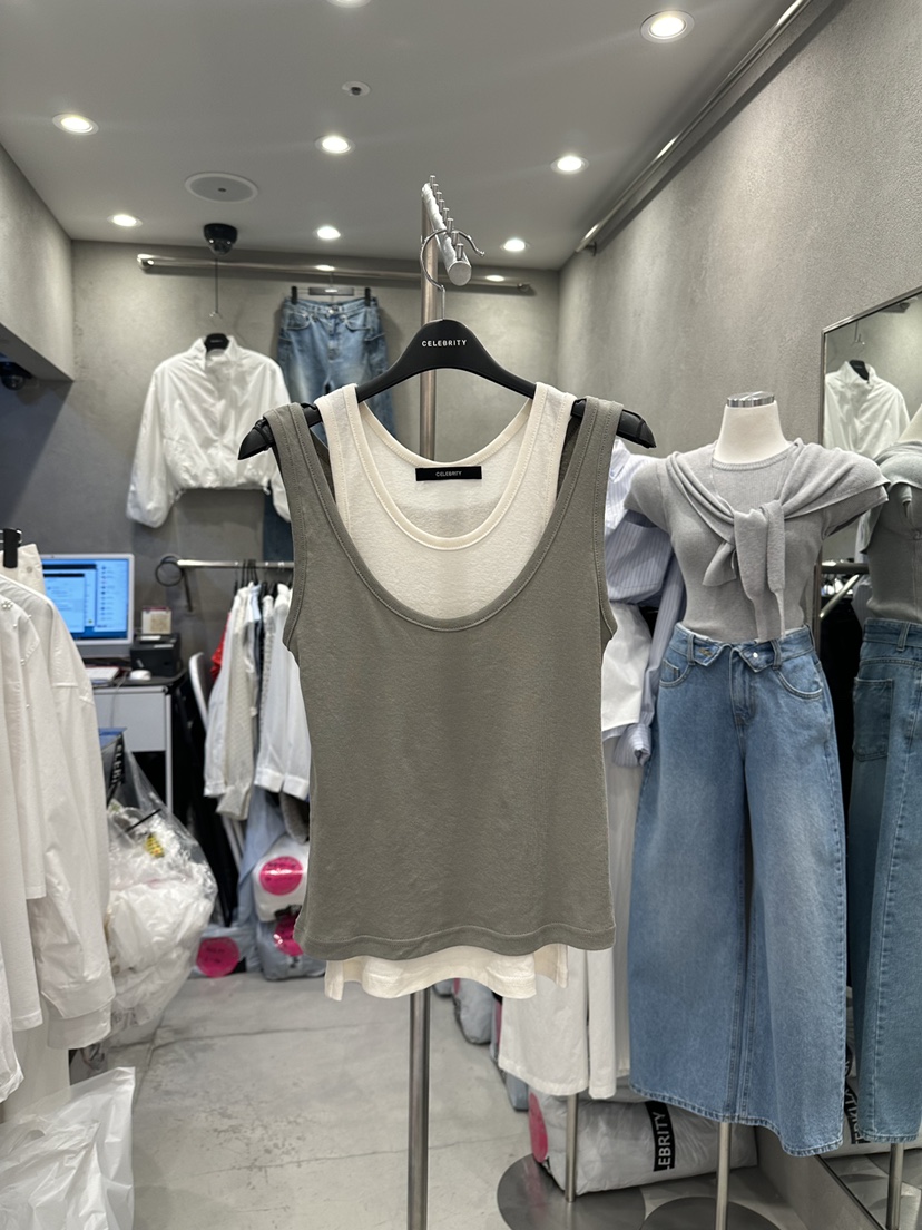 CELEBRITY-A韓國直郵實拍女士新款休閑職業人氣吊帶背心CELEBRITY-A吊帶/背心圖色2