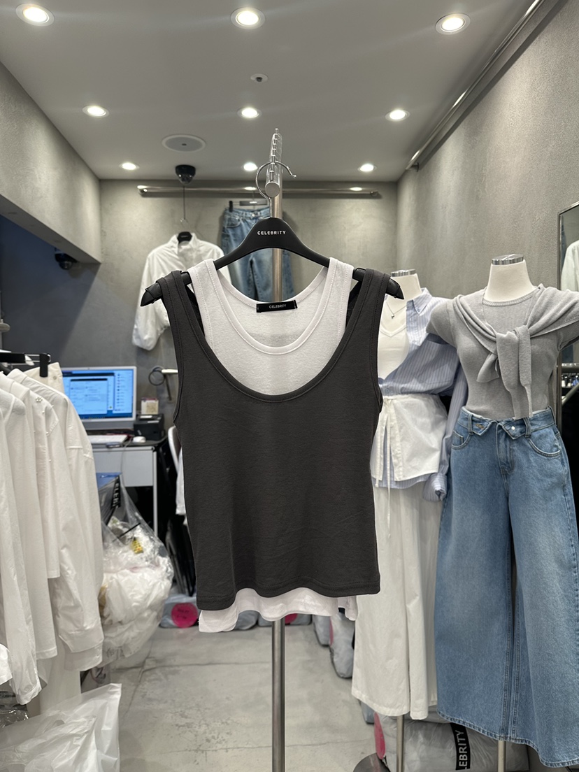 CELEBRITY-A韓國直郵實拍女士新款休閑職業人氣吊帶背心CELEBRITY-A吊帶/背心圖色3