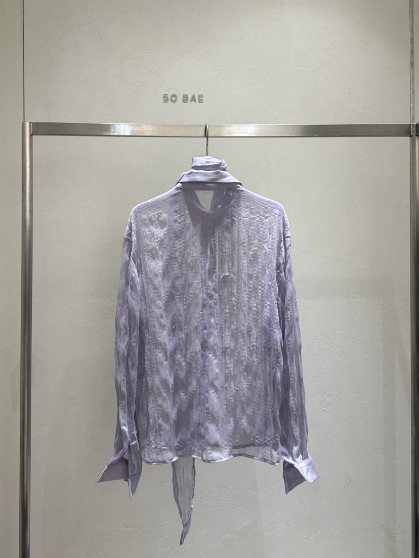 SO BAE韓國直郵實拍女裝新品職業時尚26春夏襯衫蕾絲衫圍巾SO BAE襯衫/蕾絲衫