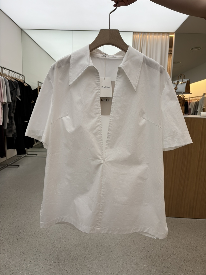 JUJU韓國直郵實拍女士新款推薦熱賣26春夏休閑襯衫蕾絲衫JUJU襯衫/蕾絲衫圖色1