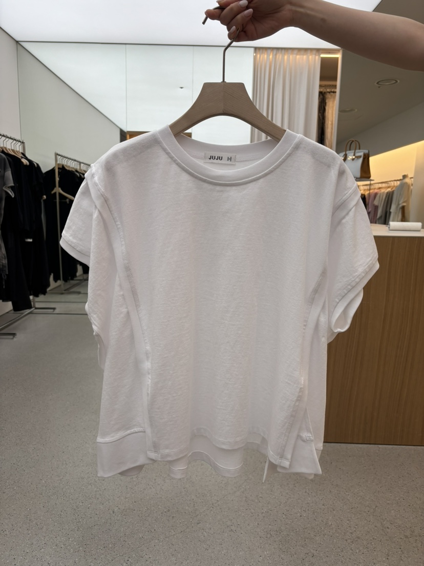 JUJU韓國東大門代購女士新品休閑時尚職業26春夏推薦熱賣T恤JUJUT恤圖色1