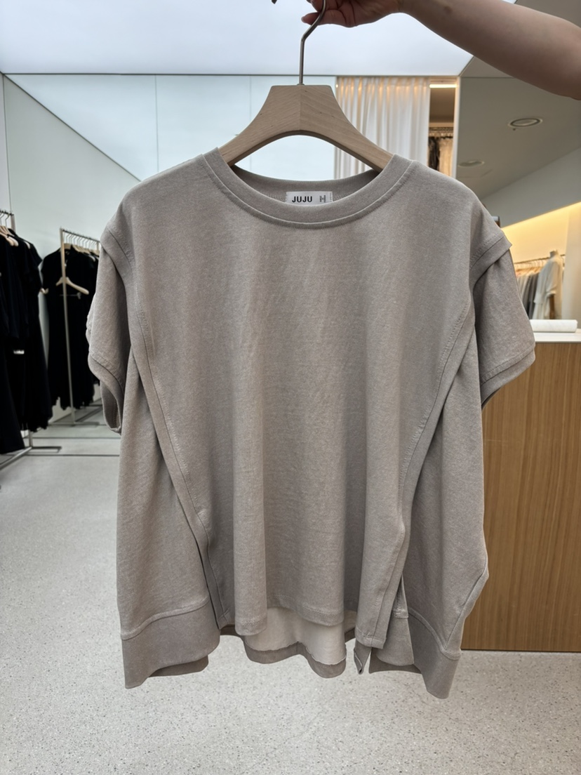 JUJU韓國東大門代購女士新品休閑時尚職業26春夏推薦熱賣T恤JUJUT恤圖色2