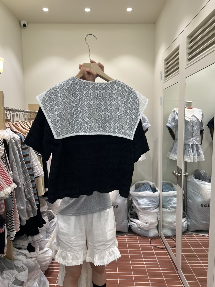 BE&amp;BE韓國直郵女士新品26春夏人氣熱賣休閑襯衫蕾絲衫BE&be襯衫/蕾絲衫