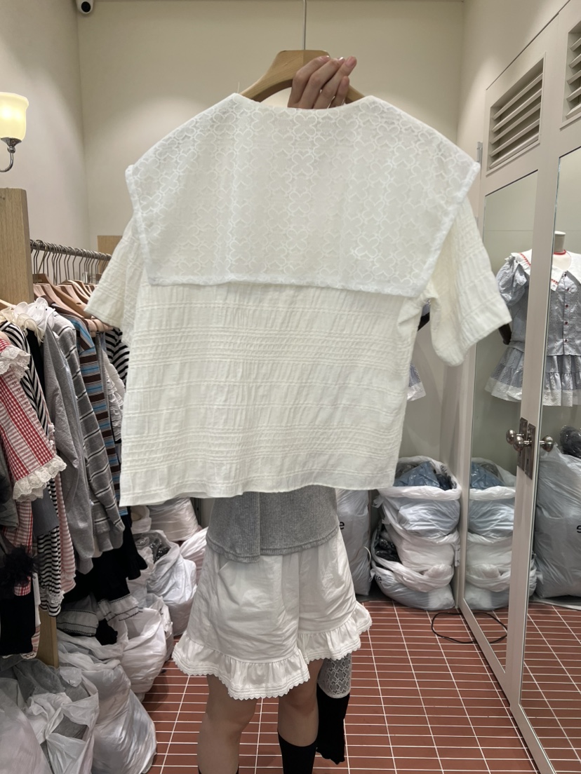 BE&amp;BE韓國直郵女士新品26春夏人氣熱賣休閑襯衫蕾絲衫BE&be襯衫/蕾絲衫