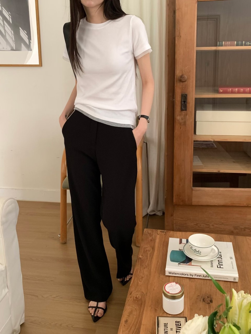 NOTHING韓國東大門直郵女士新品休閑人氣26春夏職業T恤網眼NOTHINGT恤