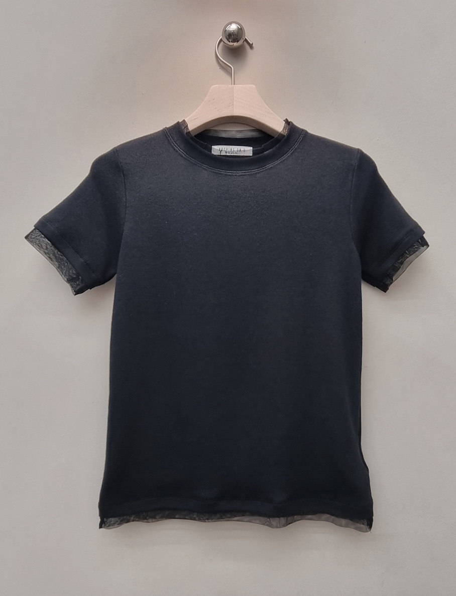 NOTHING韓國東大門直郵女士新品休閑人氣26春夏職業T恤網眼NOTHINGT恤圖色2