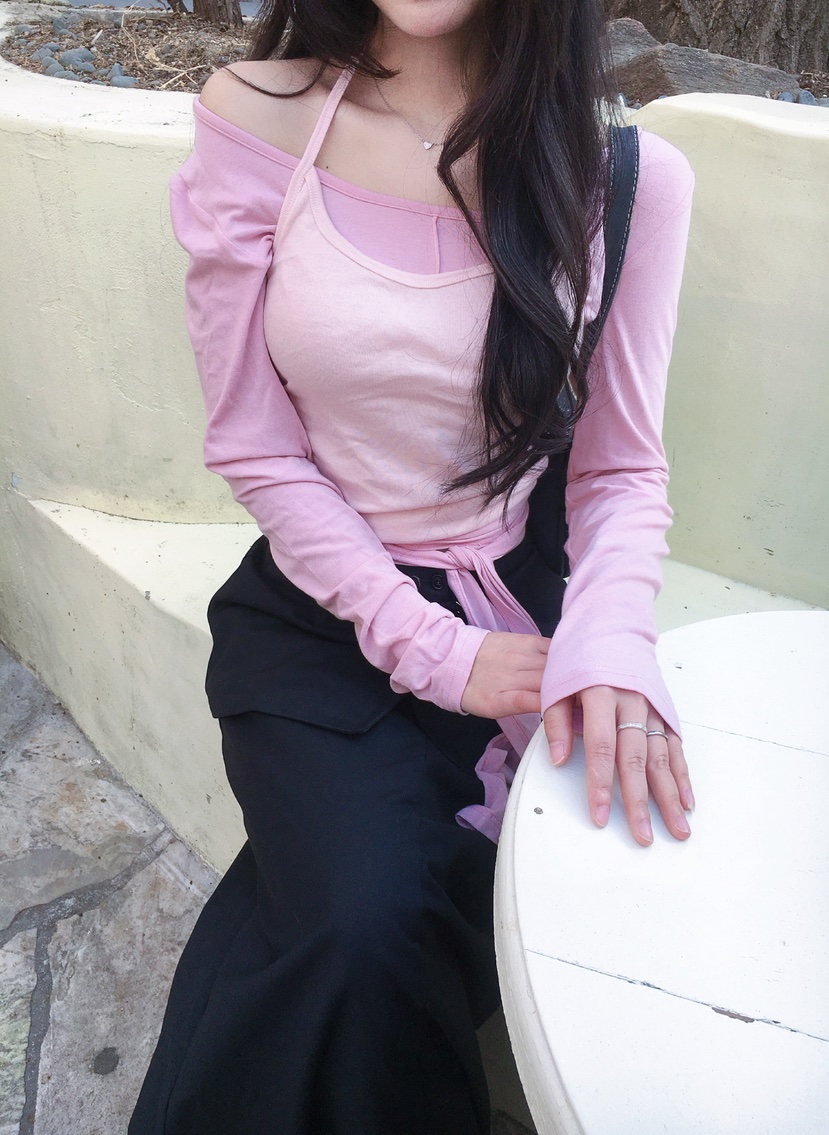 SO BAE韓國直郵實拍女士新品休閑熱賣時尚職業套裝含腰繩SO BAE套裝