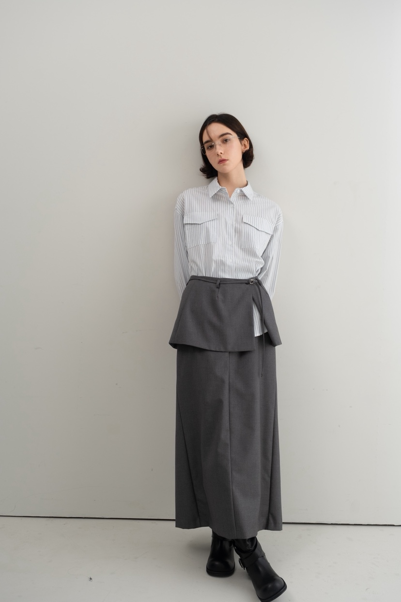 SO BAE韓國直郵實拍女士新品休閑熱賣時尚職業套裝含腰繩SO BAE套裝