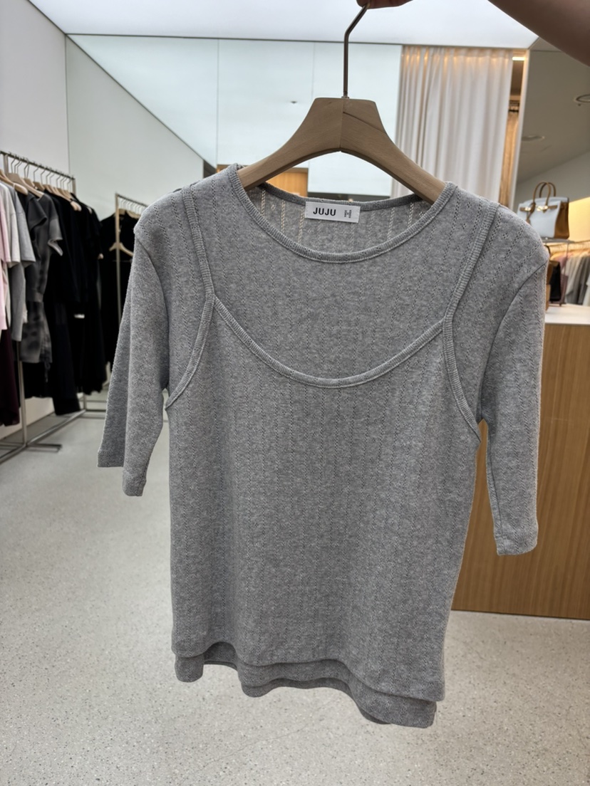 JUJU韓國東大門代購女裝新款26春夏熱賣人氣職業時尚休閑T恤JUJUT恤圖色3