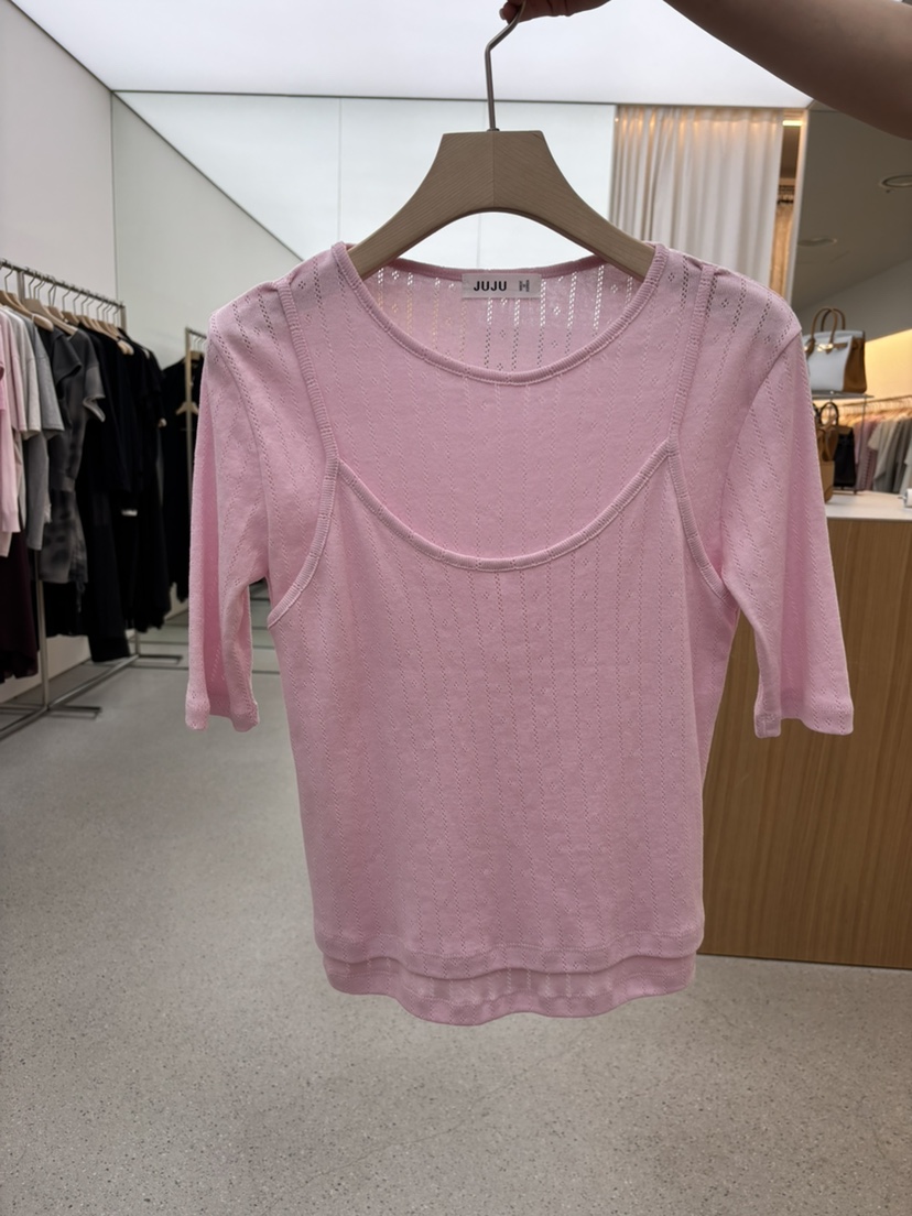 JUJU韓國東大門代購女裝新款26春夏熱賣人氣職業時尚休閑T恤JUJUT恤圖色4