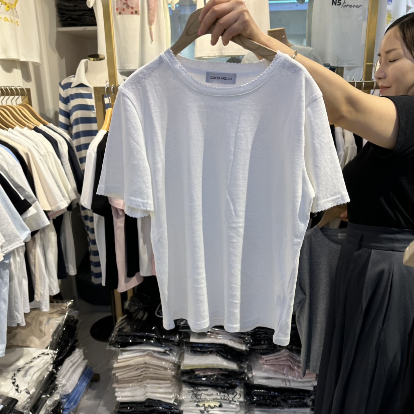 COCO HOLIC韓國直郵實拍女裝新款熱賣休閑26春夏職業T恤COCO HOLICT恤圖色6