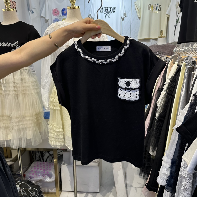 COCO HOLIC韓國東大門代購女裝新品人氣推薦襯衫蕾絲衫口袋COCO HOLIC襯衫/蕾絲衫圖色2