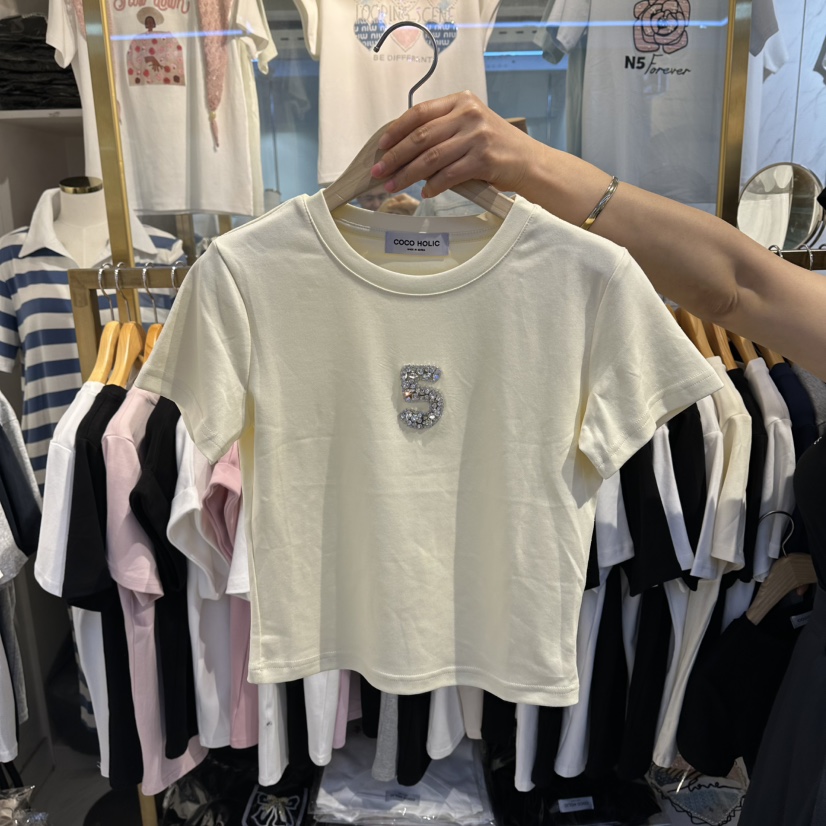 COCO HOLIC韓國直郵女士新款休閑人氣時尚26春夏職業T恤COCO HOLICT恤圖色2