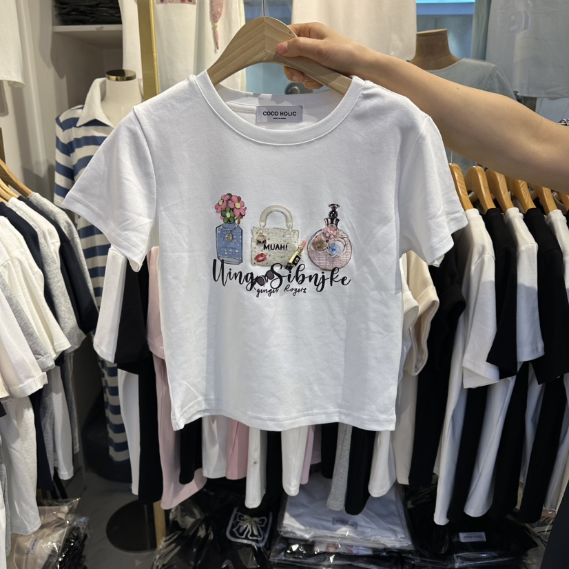 COCO HOLIC韓國直郵女裝新品人氣休閑26春夏熱賣時尚T恤COCO HOLICT恤圖色1