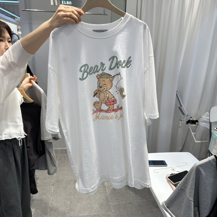 空韓國東大門代購女士新品職業時尚26春夏推薦人氣熱賣T恤空T恤圖色1