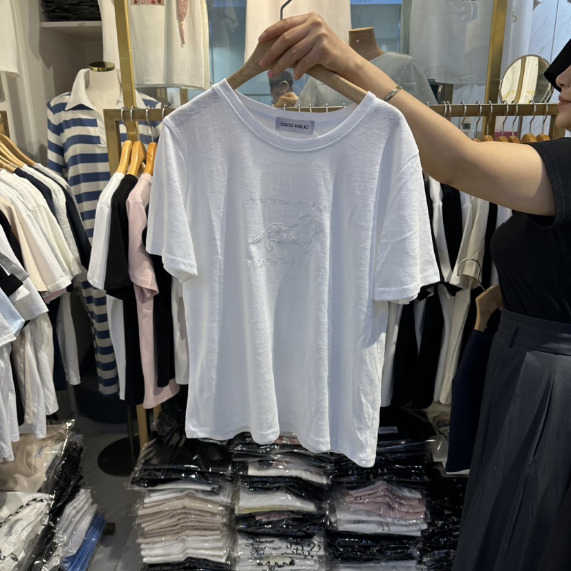 COCO HOLIC韓國直郵實拍女士新款時尚推薦26春夏熱賣T恤COCO HOLICT恤圖色2