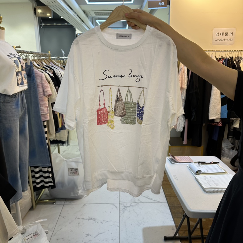COCO HOLIC韓國東大門代購女士新款休閑26春夏熱賣時尚T恤COCO HOLICT恤圖色1