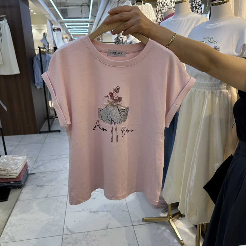COCO HOLIC韓國直郵女士新款熱賣26春夏推薦休閑人氣T恤COCO HOLICT恤圖色3