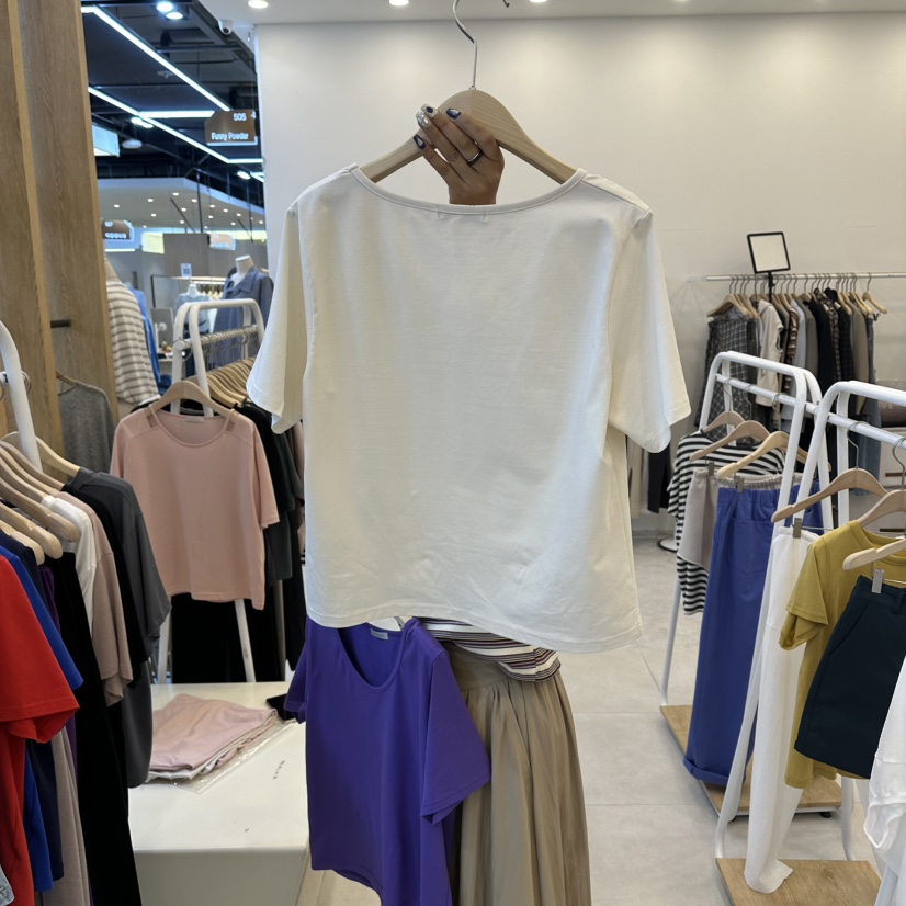 FUNNY POWDER韓國代購女士新款人氣26春夏時尚T恤U領高領THE FUNNYT恤