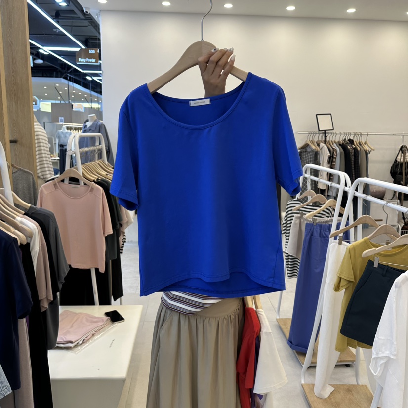 FUNNY POWDER韓國代購女士新款人氣26春夏時尚T恤U領高領THE FUNNYT恤圖色4