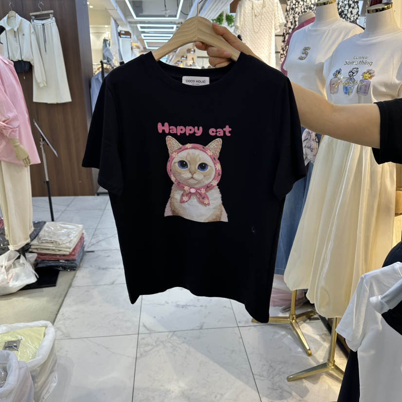 COCO HOLIC韓國東大門代購女裝新款26春夏推薦時尚人氣T恤COCO HOLICT恤圖色2