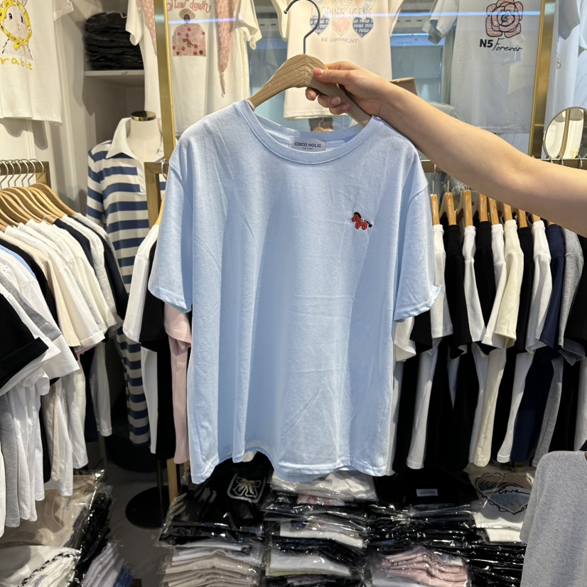 COCO HOLIC韓國直郵實拍女士新款熱賣推薦時尚人氣休閑T恤COCO HOLICT恤圖色3