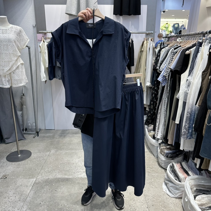 BLOOM韓國直郵實拍女士新款熱賣推薦職業休閑套裝含腰帶套裝BLOOM-Q套裝圖色1