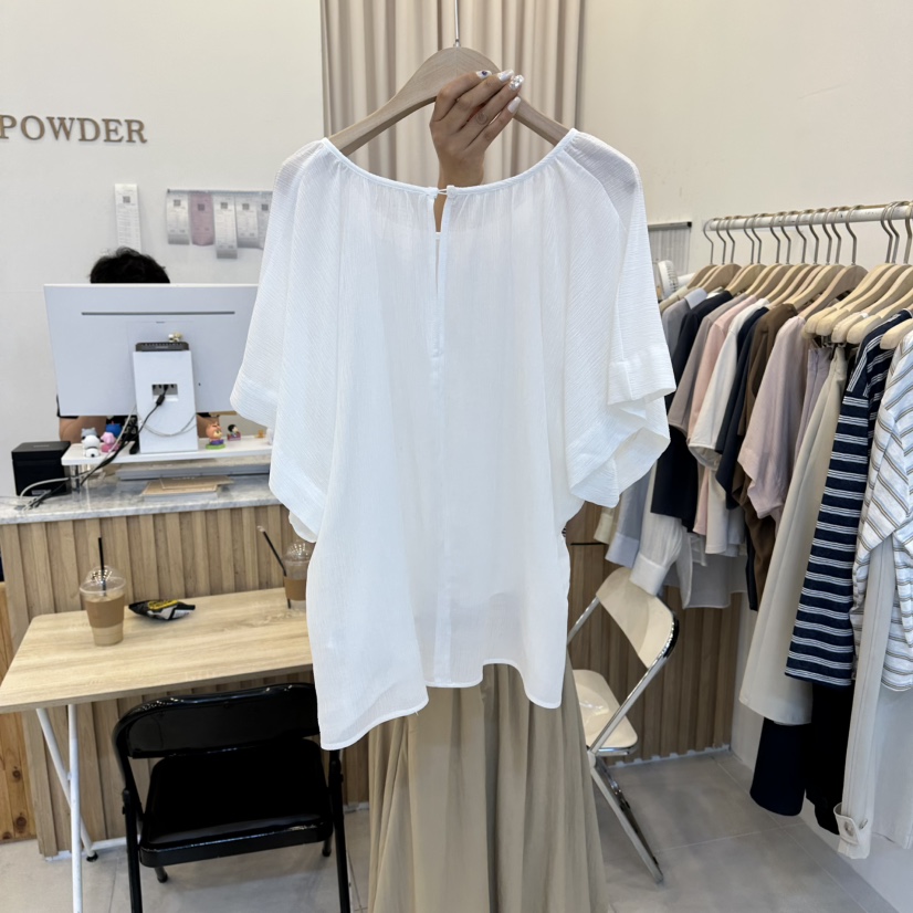 FUNNY POWDER韓國直郵實拍女士新品26春夏熱賣襯衫蕾絲衫THE FUNNY襯衫/蕾絲衫