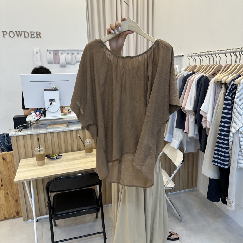 FUNNY POWDER韓國直郵實拍女士新品26春夏熱賣襯衫蕾絲衫THE FUNNY襯衫/蕾絲衫圖色3