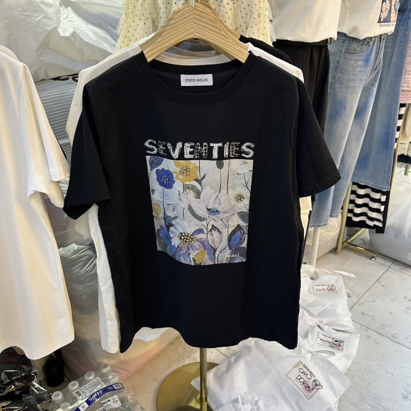 COCO HOLIC韓國東大門直郵女士新品26春夏休閑熱賣人氣T恤COCO HOLICT恤圖色3