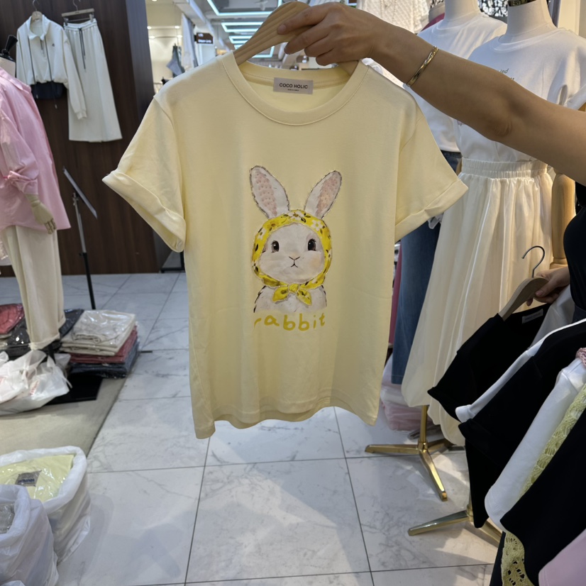 COCO HOLIC韓國代購女士新款職業時尚休閑推薦人氣熱賣T恤COCO HOLICT恤圖色2