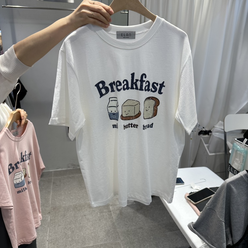 空韓國東大門直郵女士新品職業26春夏熱賣人氣時尚休閑T恤空T恤圖色1