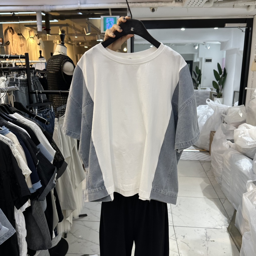 空韓國直郵實拍女士新品26春夏人氣休閑熱賣推薦職業時尚T恤BAKHAT恤圖色1