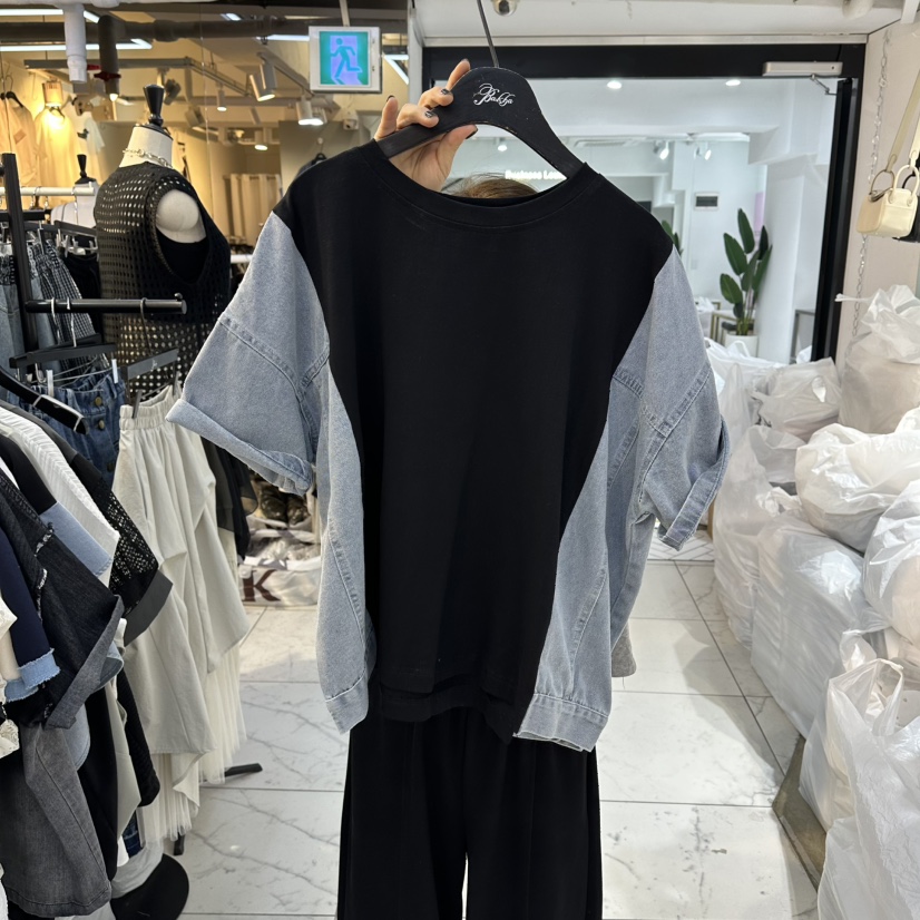 空韓國直郵實拍女士新品26春夏人氣休閑熱賣推薦職業時尚T恤BAKHAT恤圖色2