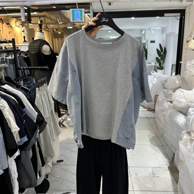 空韓國直郵實拍女士新品26春夏人氣休閑熱賣推薦職業時尚T恤BAKHAT恤圖色3